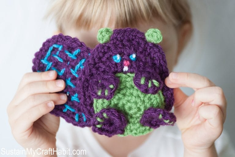Baby Beaver Free Crochet Appliqué Pattern