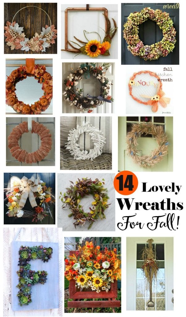 Simple wheat wreath with a twist plus 14 Lovely Wreaths For Fall