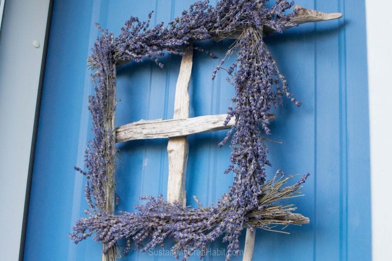 DIY Rustic Driftwood and Fragrant Lavender Wreath