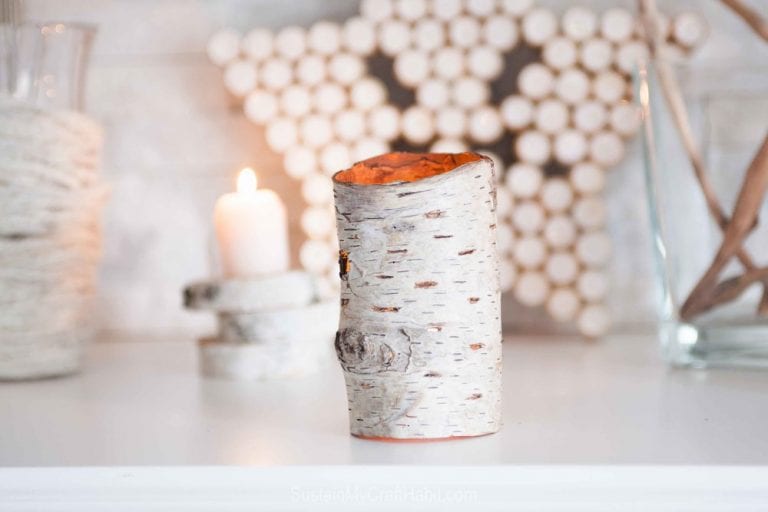 Birch Bark Votive Holder