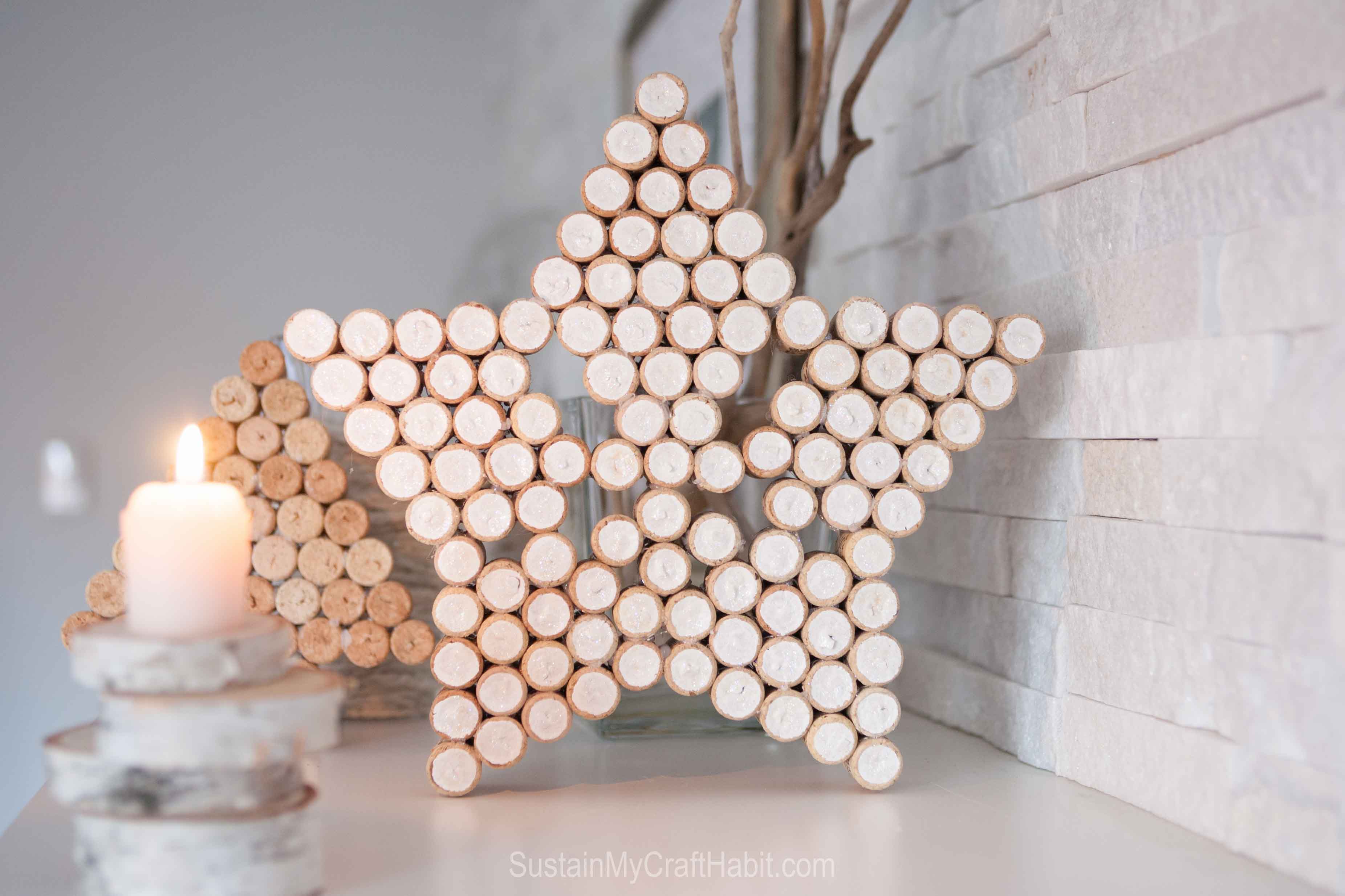 Wine Cork Crafts Sparkling Star Decor Sustain My Craft Habit