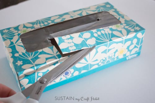 DIY Empty Tissue Box Organizers 