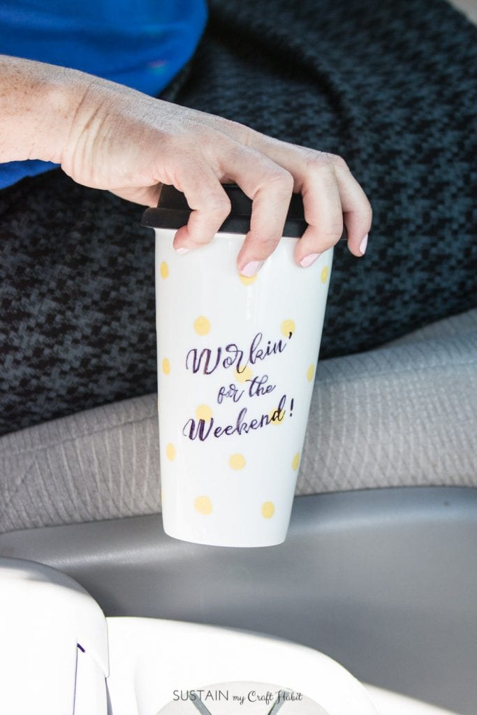 A DIY Personalized Sharpie Travel Mug