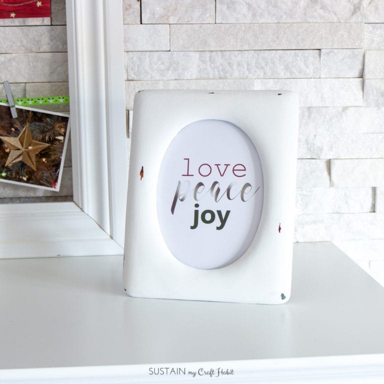 Free Christmas Printable Love Peace Joy: Rustic Holiday Mantel Create-Along