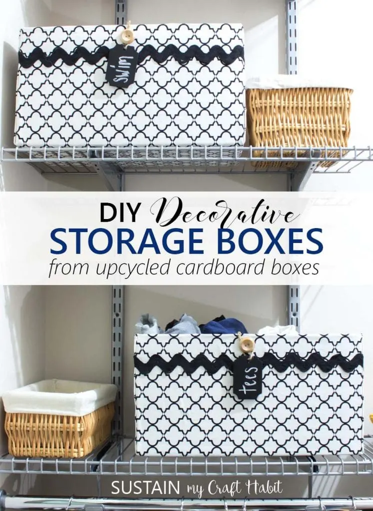 Easy Fabric Covered DIY Storage Box (from Cardboard) – Sustain My Craft  Habit