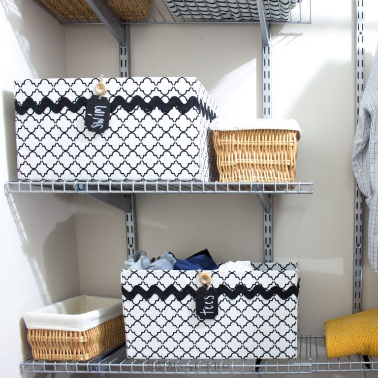 Easy Fabric Covered DIY Storage Box (from Cardboard)