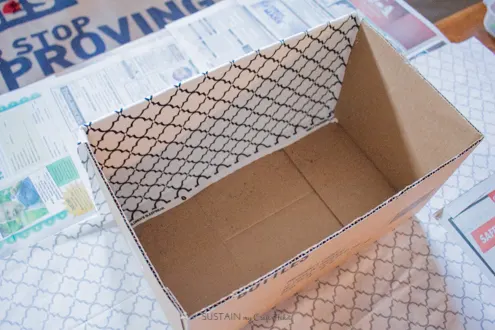 Easy Fabric Covered DIY Storage Box (from Cardboard) – Sustain My Craft  Habit