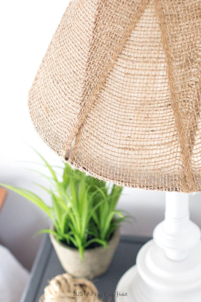 burlap lamp shade small