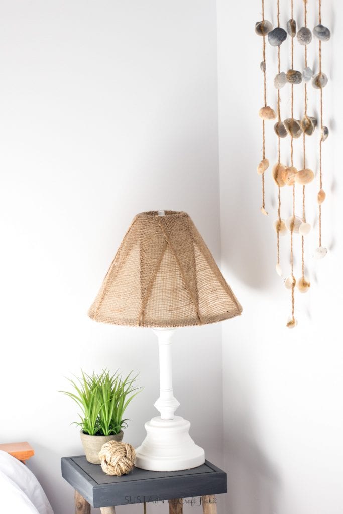 Lampshade Makeover: How to Re-Cover a Lampshade with Linen - The Sweet Beast