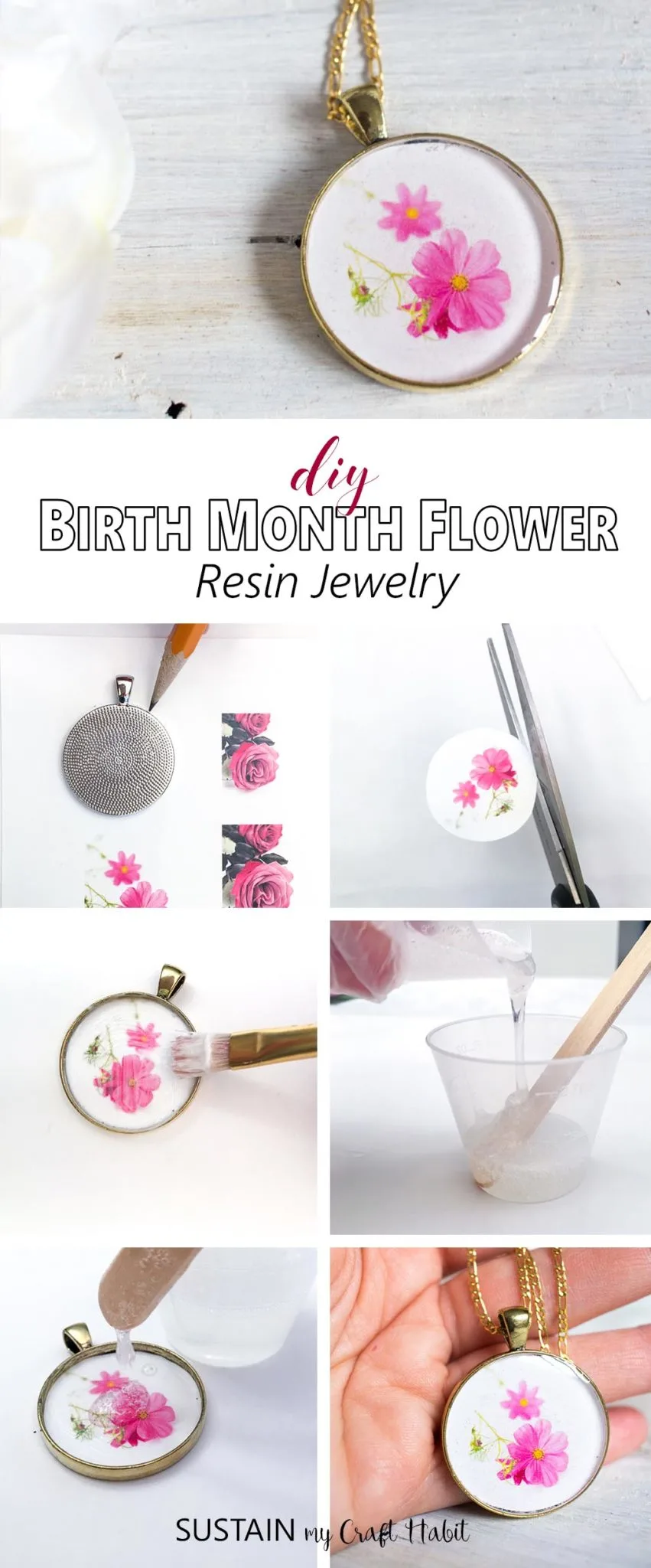 Such a thoughtful and personalized handmade gift idea! Learn how to make resin jewelry with this step-by-step tutorial. 