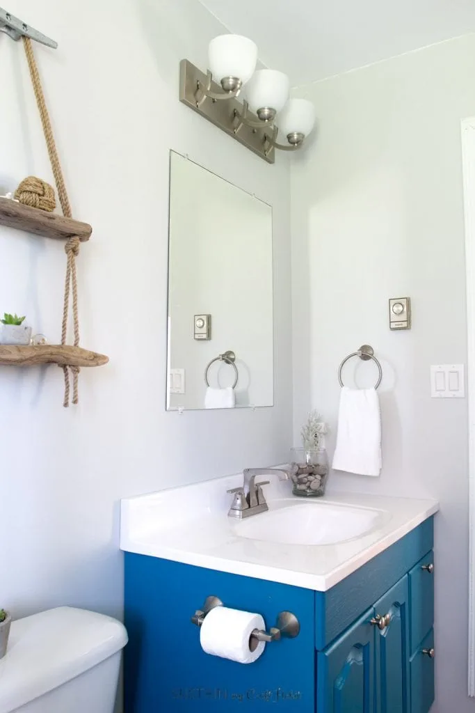 Enliven your beach themed bathroom with sea turtle cabinet