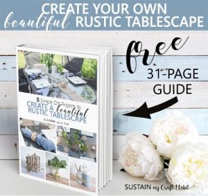 Image of a free e-book on how to create your own rustic tablescape