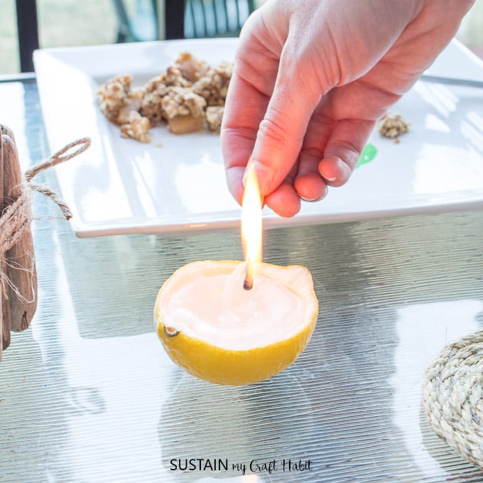 DIY citrus candles plus 11 other patio decorating ideas to make your outdoor summer entertaining extra special.