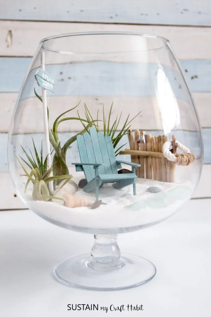 The Cutest DIY Fairy Garden! Learn How To Make A Beach Mini Garden Terrarium