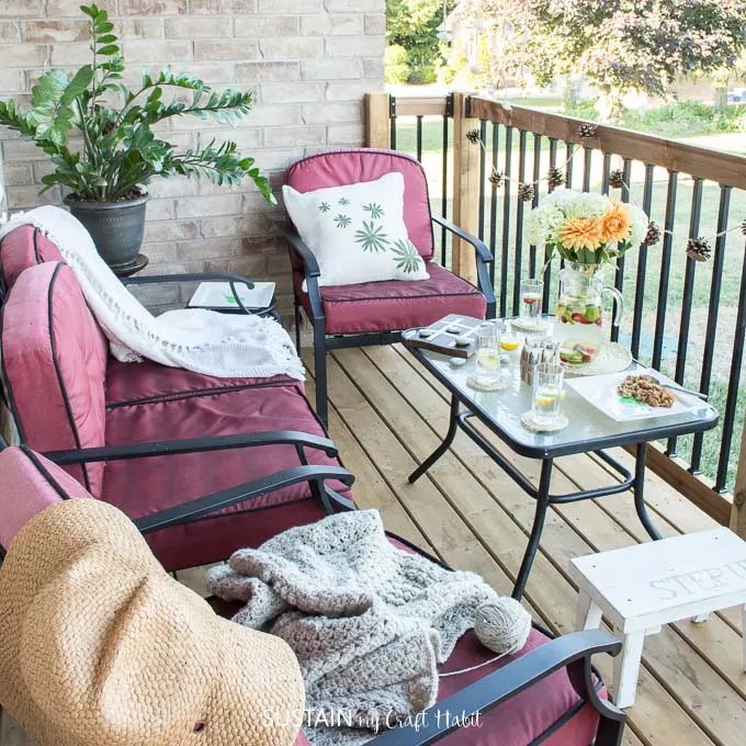 From decor, games, food and drink, we have twelve DIY patio decorating ideas to wow your guests this summer or create a cozy patio oasis to relax in.