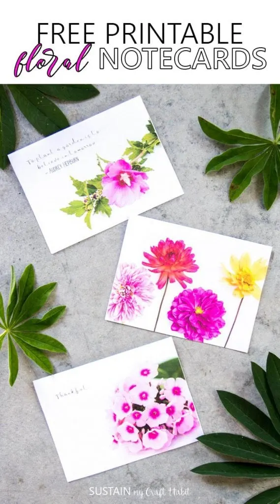 Grab these free printable floral cards celebrating all that Mother Nature has to offer in the summer. Have a stack on hand for any occasion!