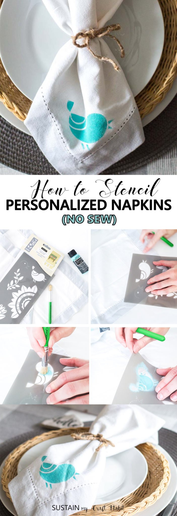 DIY Personalized Napkins