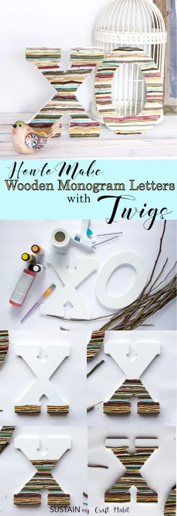 wooden monogram letters