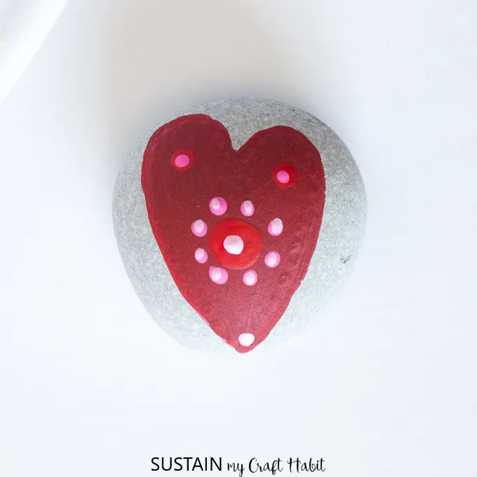 heart painted rocks