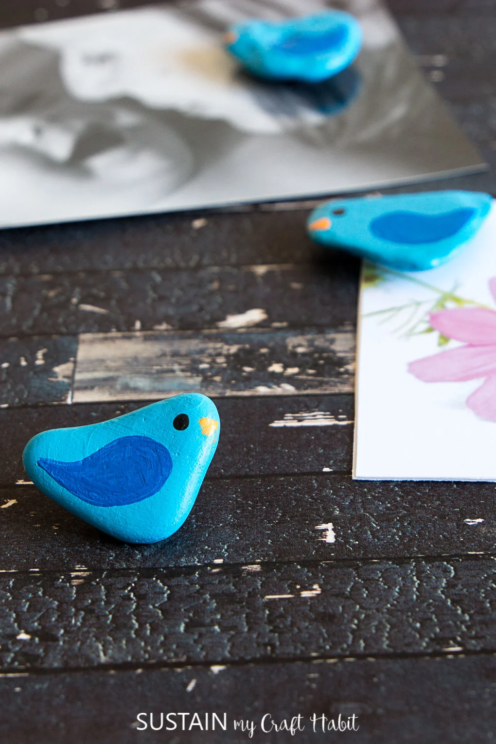 Turning Easy Painted Rocks into Picture Magnets – Sustain My Craft Habit