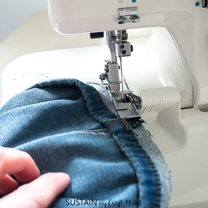 How to Shorten Jeans {Original Hem, Machine, Hand, No-Sew}