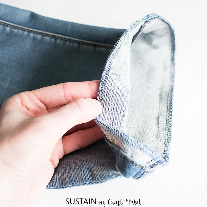 How to Hem Jeans Using the Original/Existing Hem - Looks Like They