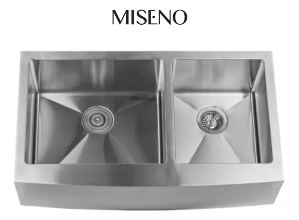 Misemo Double basin apron front sink from Build.com