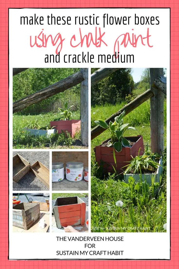 How to crackle paint and make rustic flower boxes using Country Chic chalk paint and crackle medium