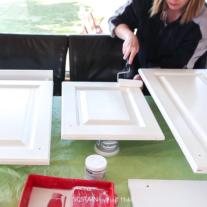 How To Paint Kitchen Cabinets Without Sanding Sustain My Craft Habit