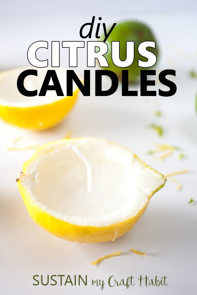 Making lemonade? Don't throw away those #lemon rinds! Use them to make your own pretty citrus #candles.