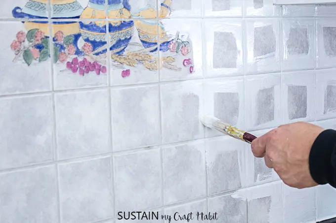 painting tile backsplash
