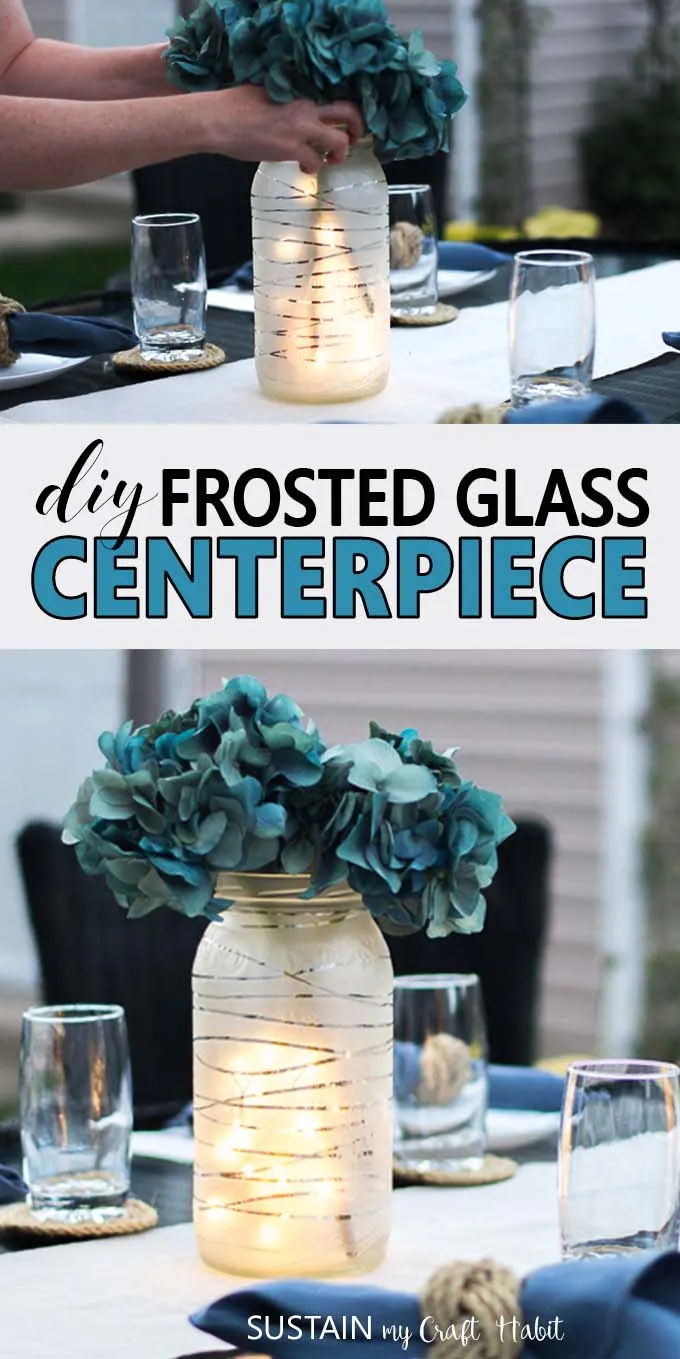 Upcycled mason jar DIY wedding centerpieces