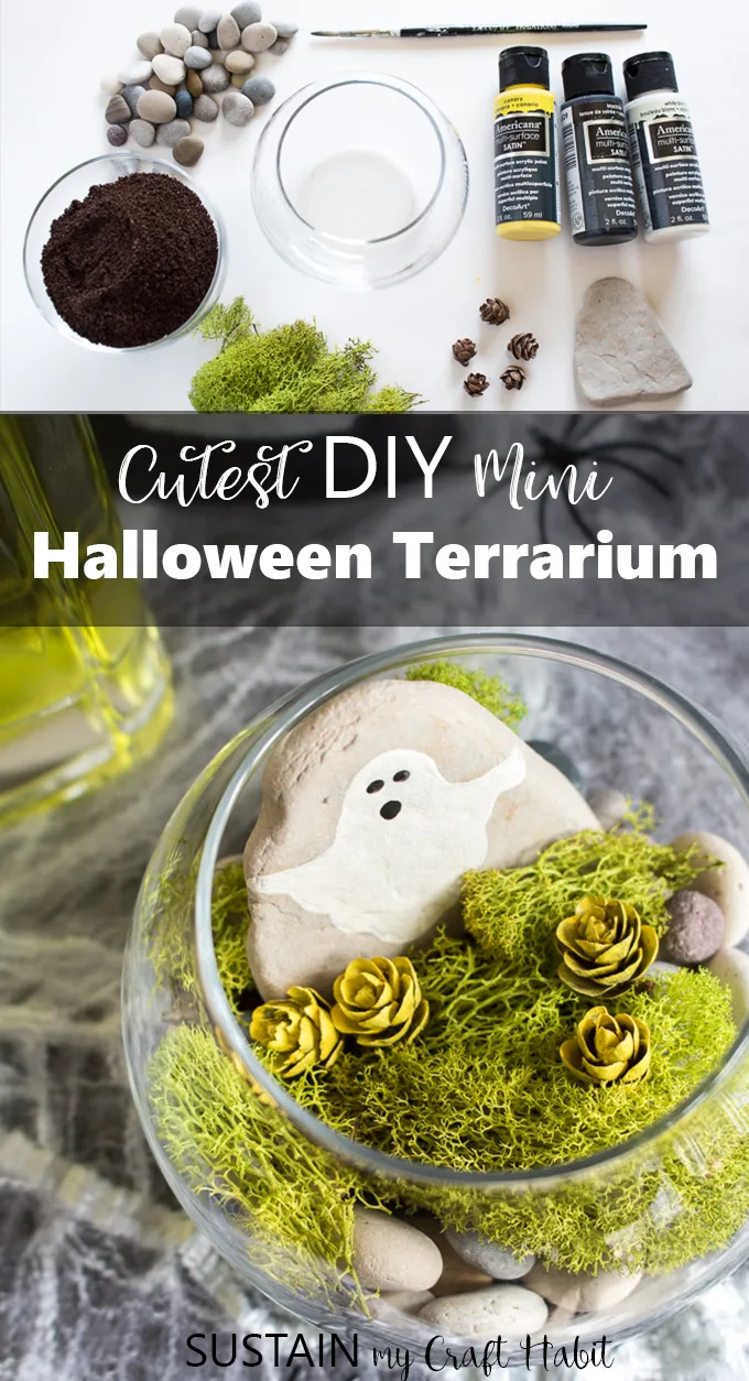 diy mini halloween terrarium