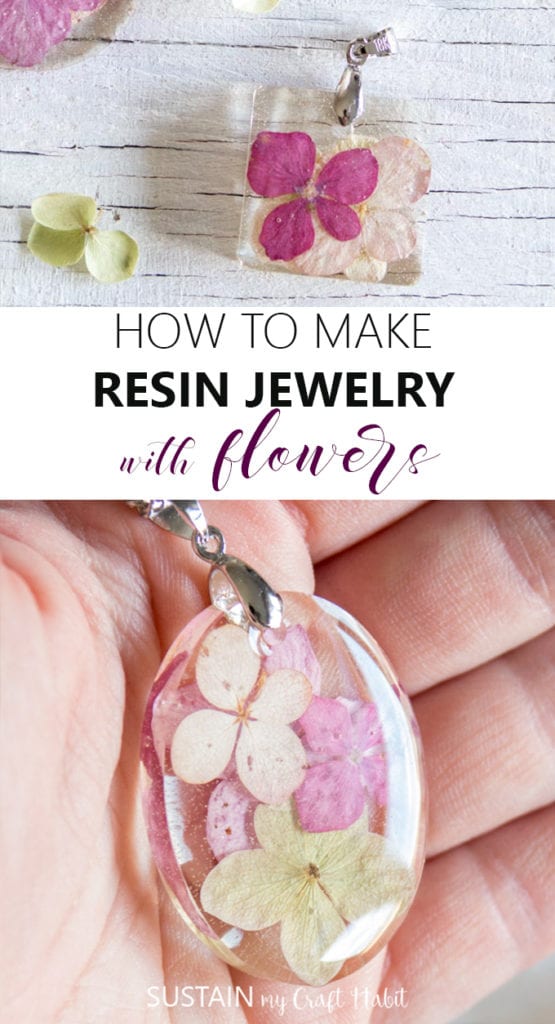 how to make resin jewelry with flowers