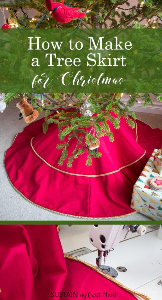 how to make a tree skirt for Christmas