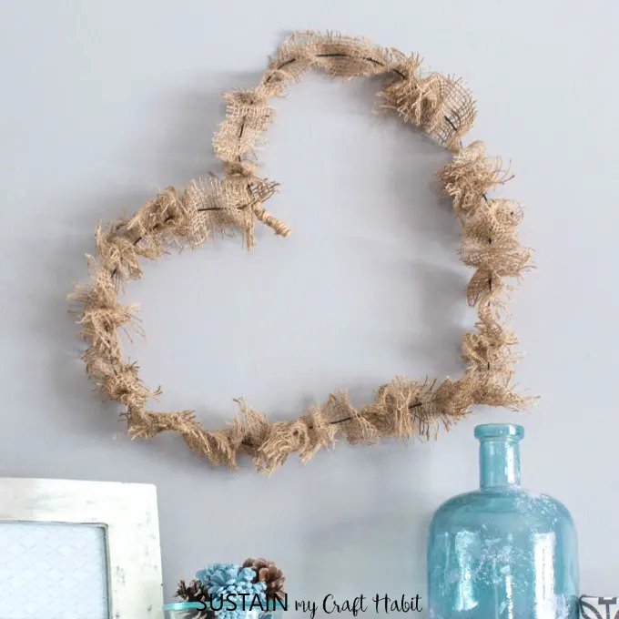 wire heart wreath