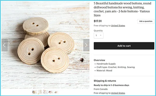 Driftwood buttons with two holes available on Etsy by Sustain My Craft Habit