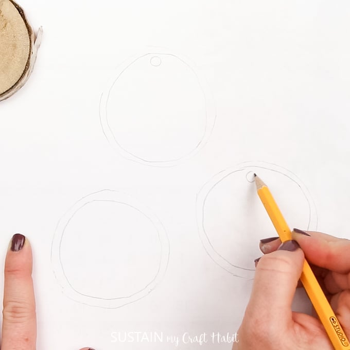 Making Hand Lettered Wood slices as Easter ornaments