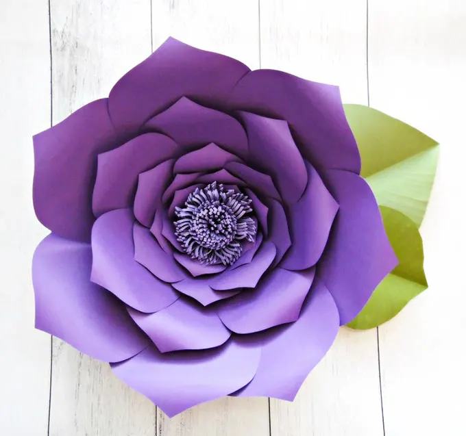 Purple Paper Flowers, Easy Paper Flowers