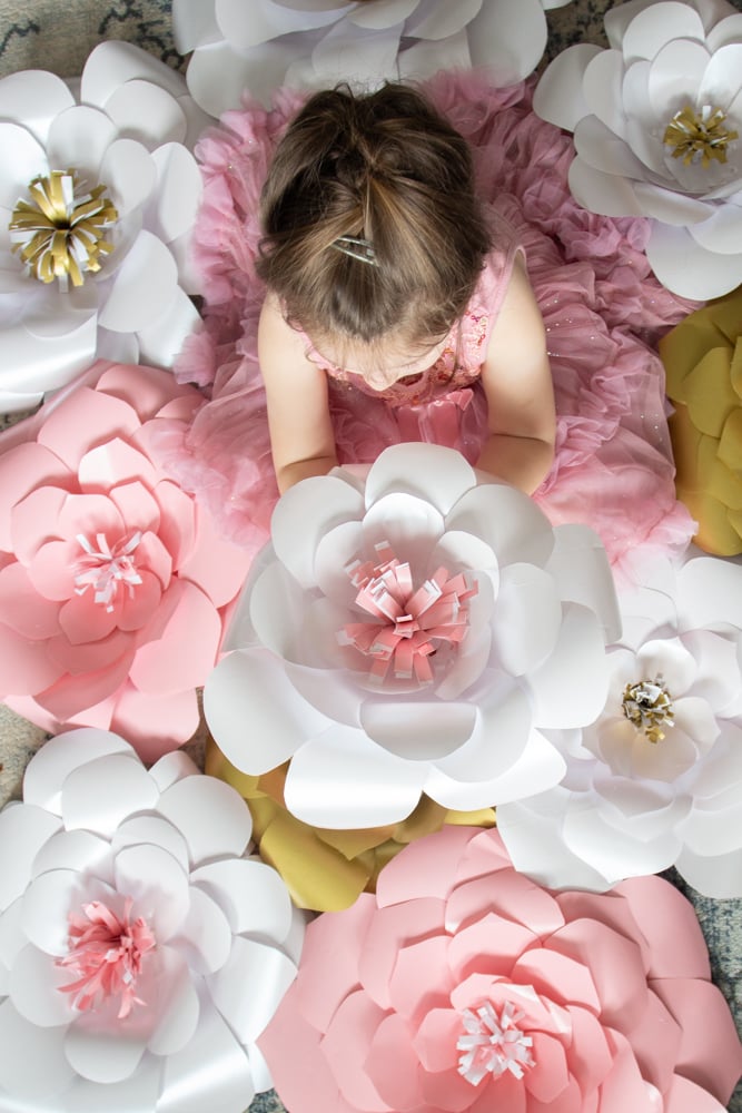Giant Paper Flower with Stem | Huge Paper Peony Photo Prop | Free ...