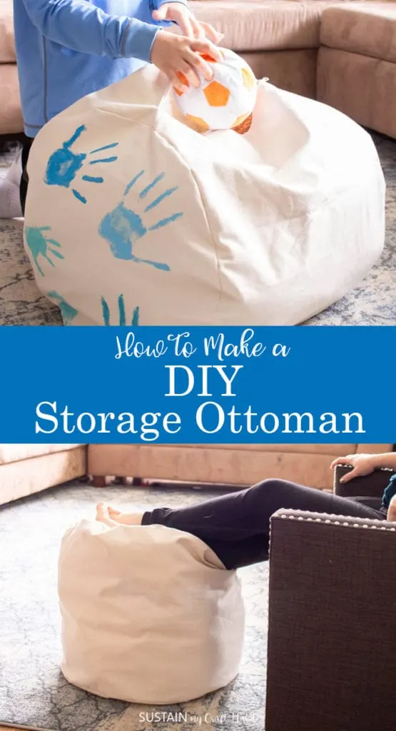 how to make a DIY storage ottoman