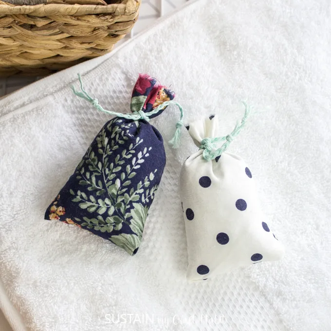 diy hand embroidered lavender bags