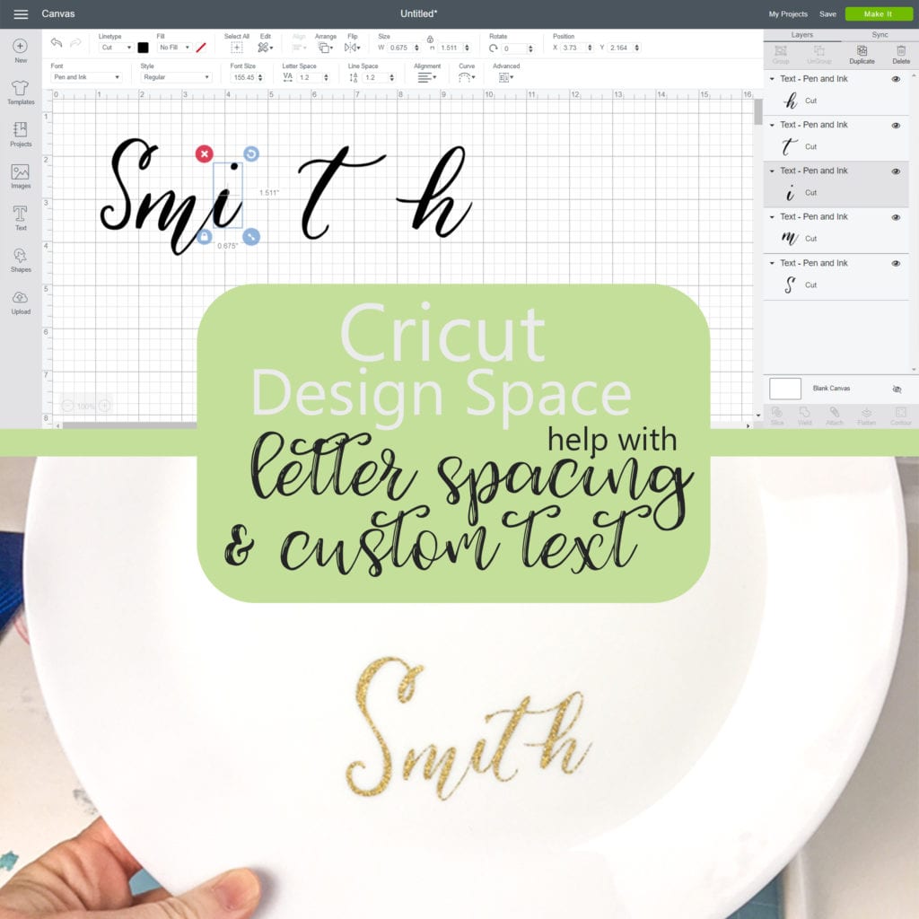 Cricut Design Space: Help with Letter Spacing