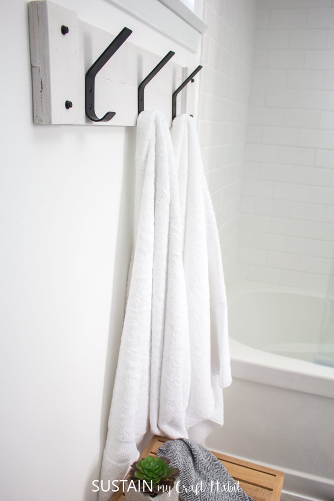 DIY towel rack