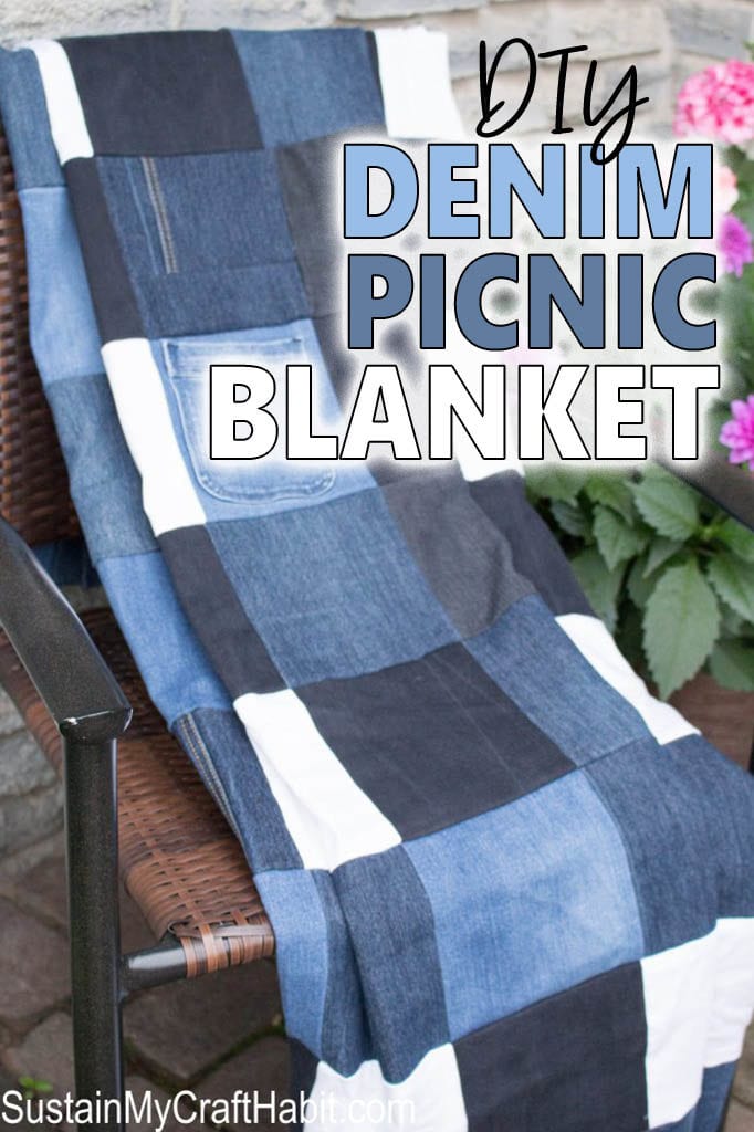Denim Checkered Picnic Blanket – Sustain My Craft Habit