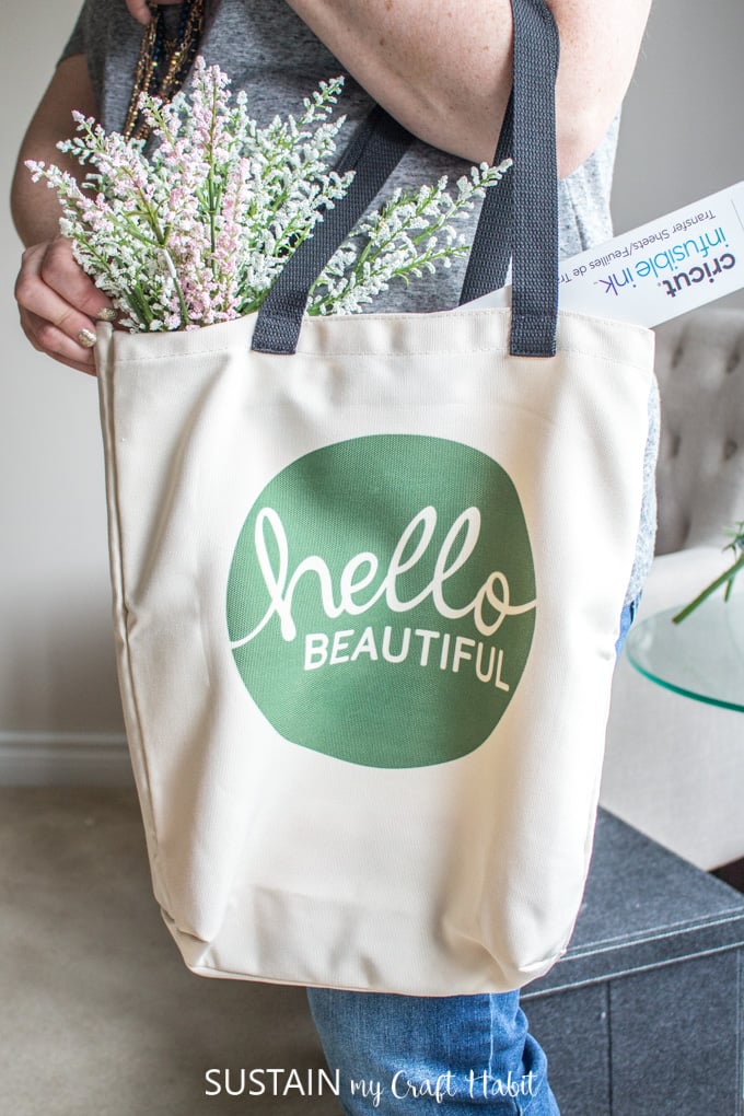 DIY Grocery Tote Bag with Cricut Infusible Ink - The Cards We Drew