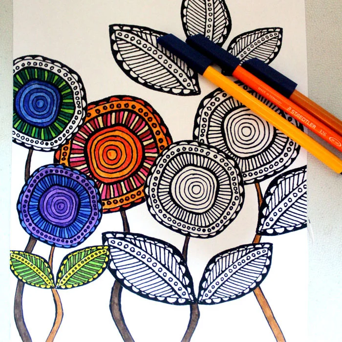 20+ Free Nature-Themed Adult Coloring Pages – Sustain My Craft Habit