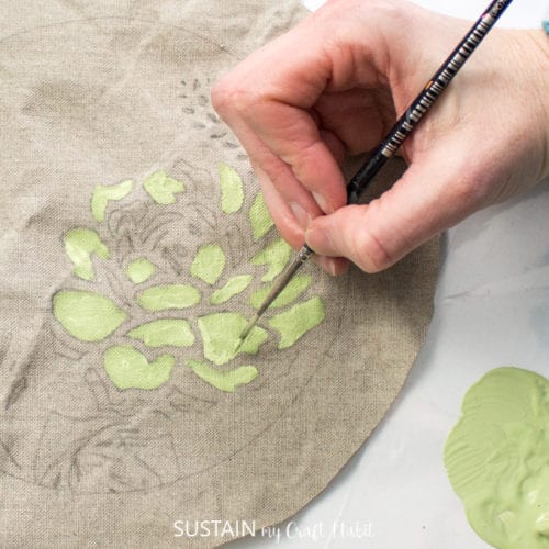 Stencilled Succulent Hoop Art – Sustain My Craft Habit