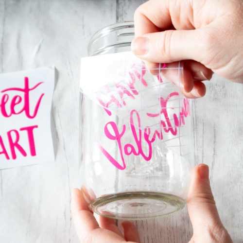 The Sweetest Valentine’s Gift Jar with Cricut + other Candy Jar Ideas