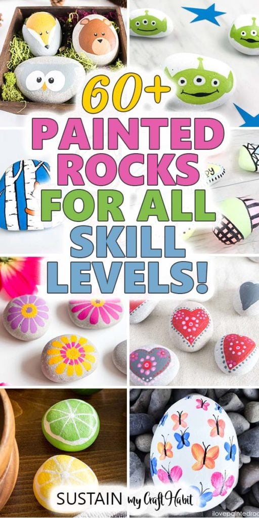 60+ EASY Rock Painting Ideas (for all Skill Levels) – Sustain My Craft Habit